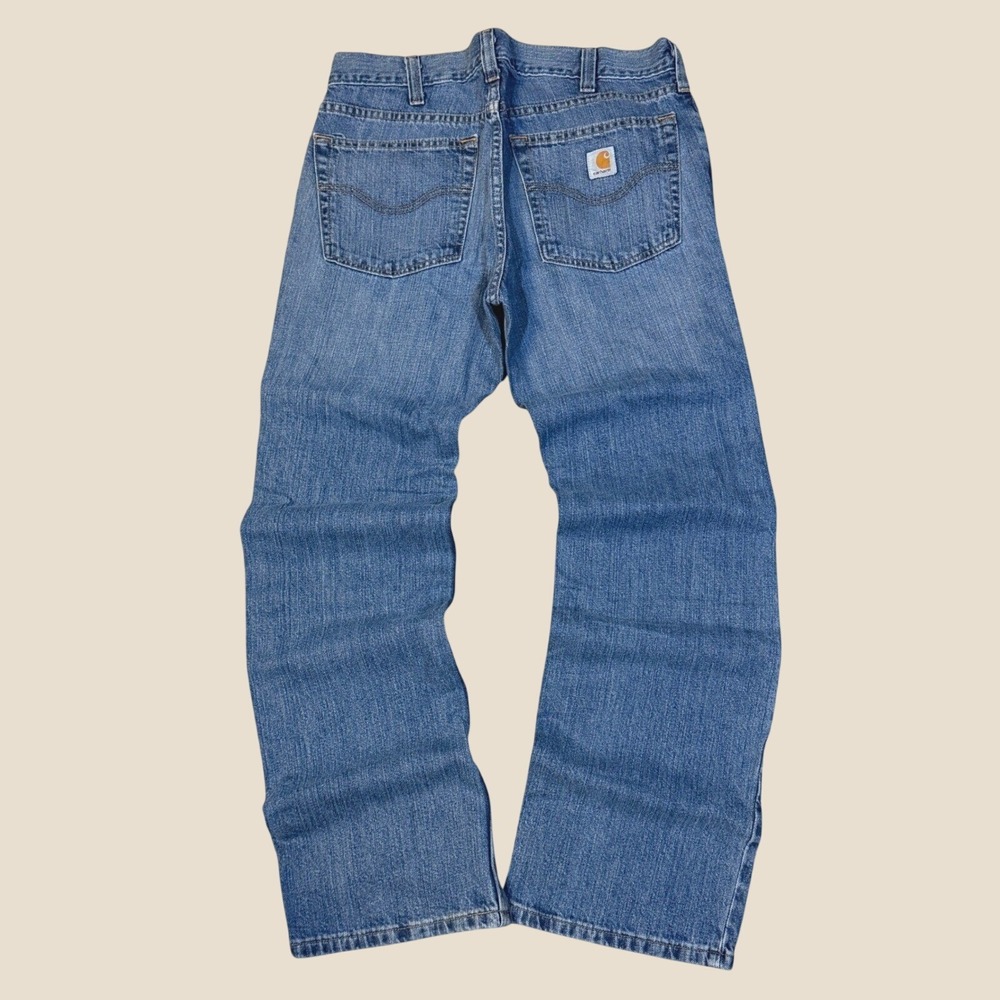 Carhartt Mens Jeans 33x32 Relaxed Straight Blue Workwear Denim